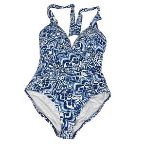 Lauren Ralph Lauren size 12 Halter Tummy-Control One-Piece Swimsuit